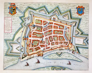Venlo, 1649 (handgekleurde gravure)
